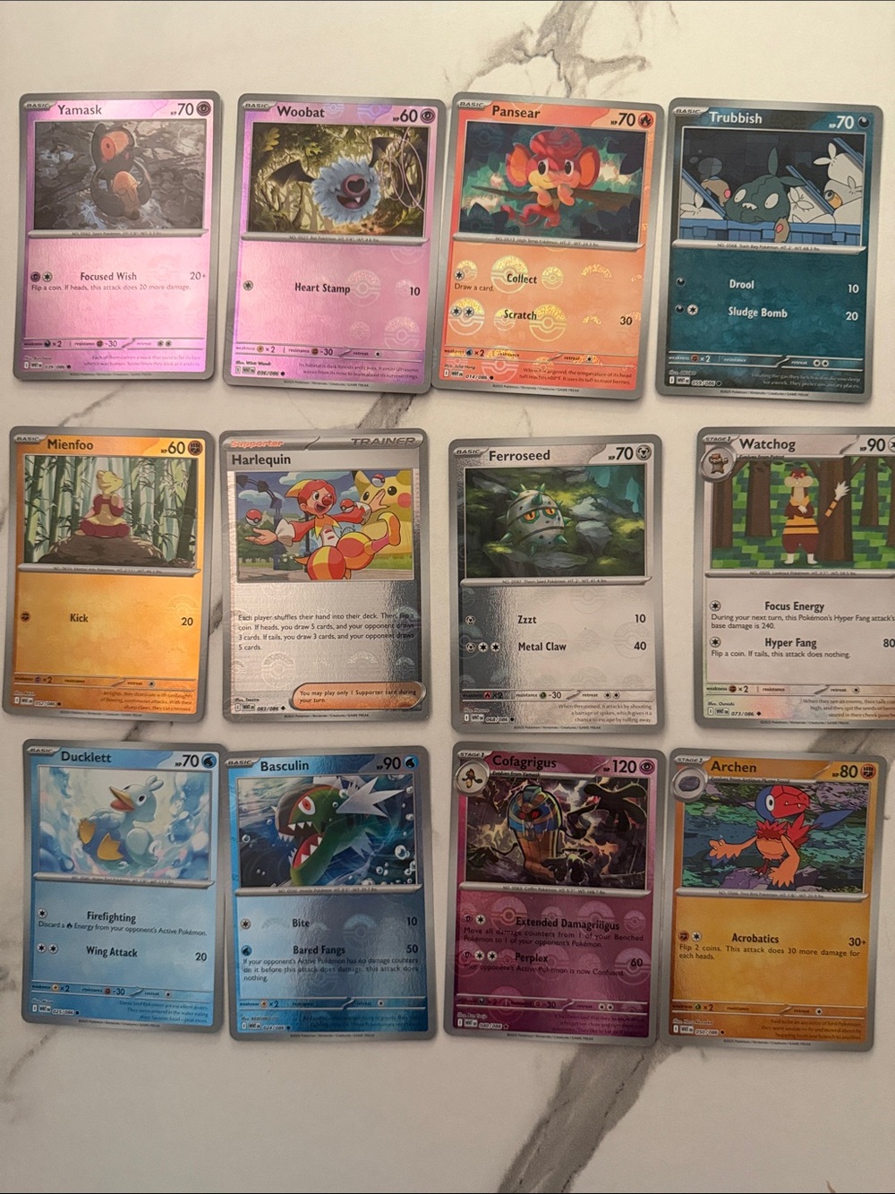 Pokemon Cards - White Flare Poke Ball Pattern Collection